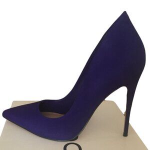GENUINE NUBUCK ELEGANT PURPLE HEELS, SZ.8, NEW